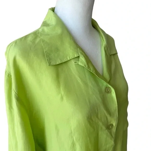 COPY - Diane Von Furstenburg Vintage Silk Long Sleeve Button Down Shirt Womens … - Picture 3 of 11